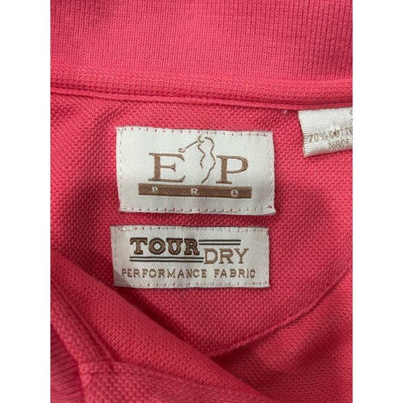 E.P. Pro NEW Womens Tour Dry Performance Polo Shirt Pink Sz Small - Picture 5 of 10